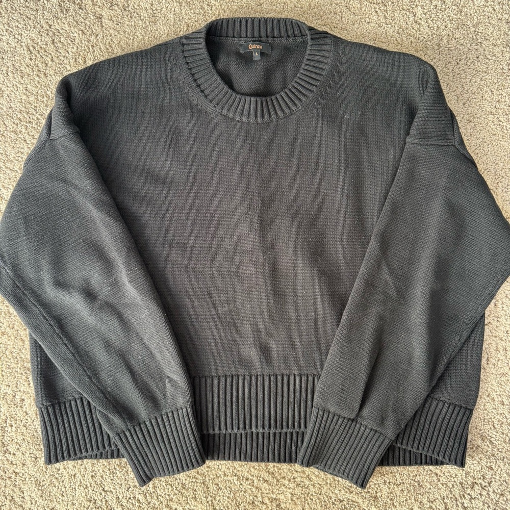 Quince cotton boyfriend sweater
